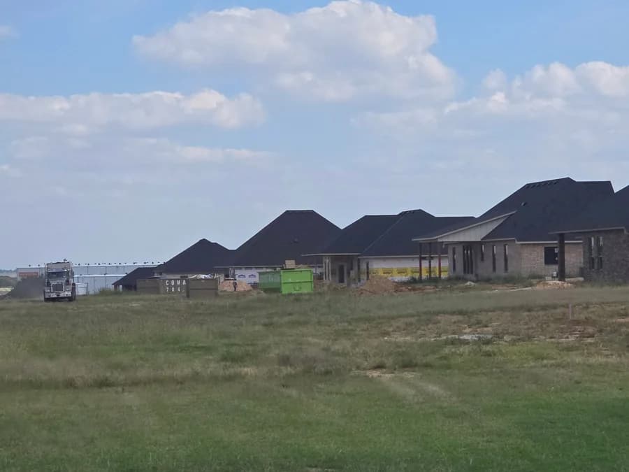 Completed residential site grading and landscaping prep in Lawton OK