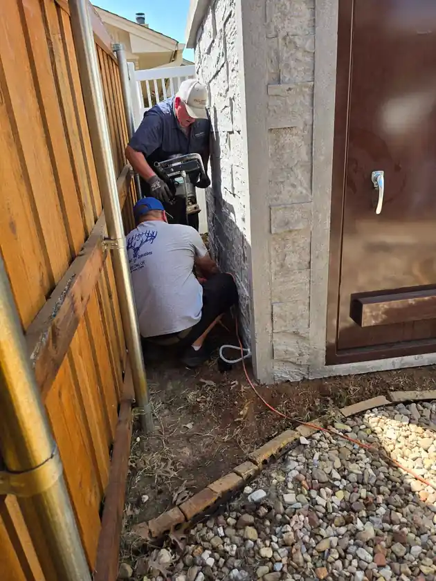 Underground storm shelter installation in progress in Edmond OK