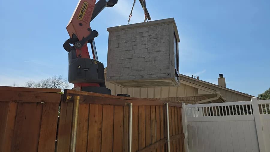 Outdoor walk-in saferoom storm shelter installation in Oklahoma City